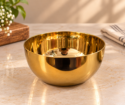Genex Steel PVD Thali Set | Premium Gold-Tone Finish | Stainless Steel | Dining & Gifting
