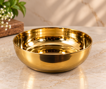 Genex Steel PVD Thali Set | Premium Gold-Tone Finish | Stainless Steel | Dining & Gifting