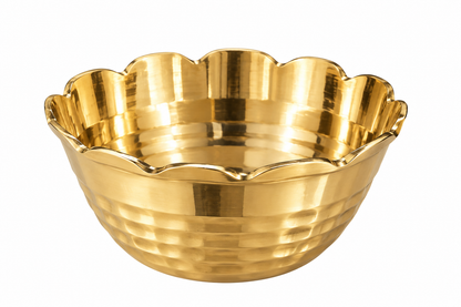 Genex Steel Gopal Bhog Thali | Pure Brass | Traditional Devotional Offering Plate | Temple Quality
