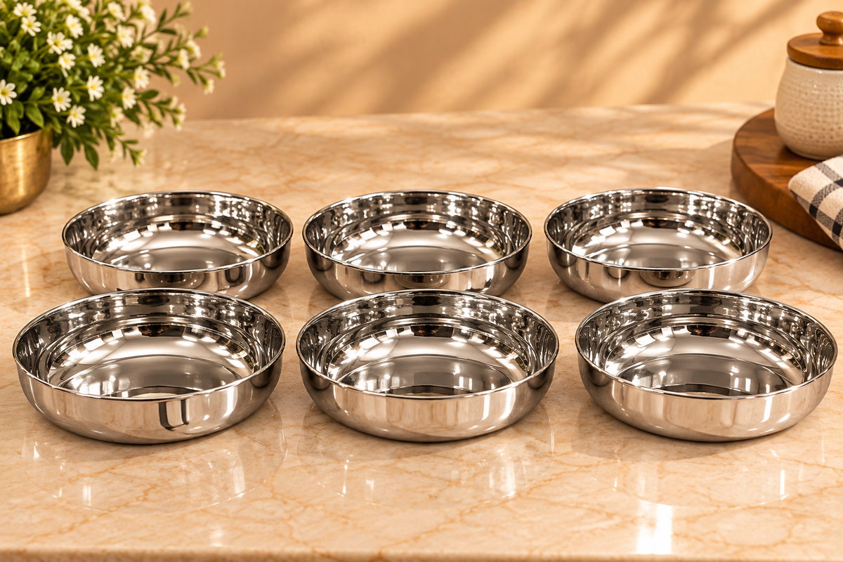 Genex Steel Premium Dinner Set 57 Pcs | Free Triply Karahi Worth ₹2499 | Complete Family Dining
